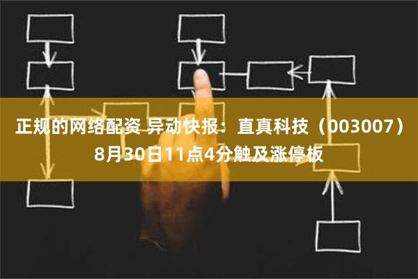 正规的网络配资 异动快报：直真科技（003007）8月30日11点4分触及涨停板